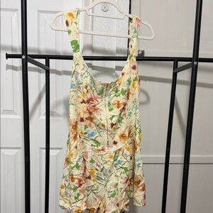 Floral Print Sleeveless Women's Top